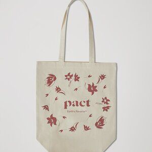 🆕 Pact Floral Canvas Tote 🌹 Made with Organic Cotton in a Fair Trade Factory